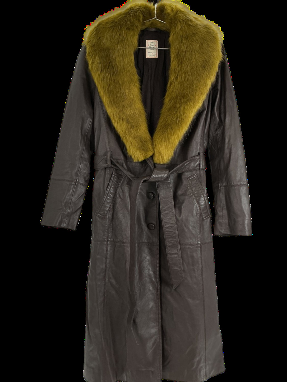 Free People Sleek Brown Midnight Train Duster Coat Size XS